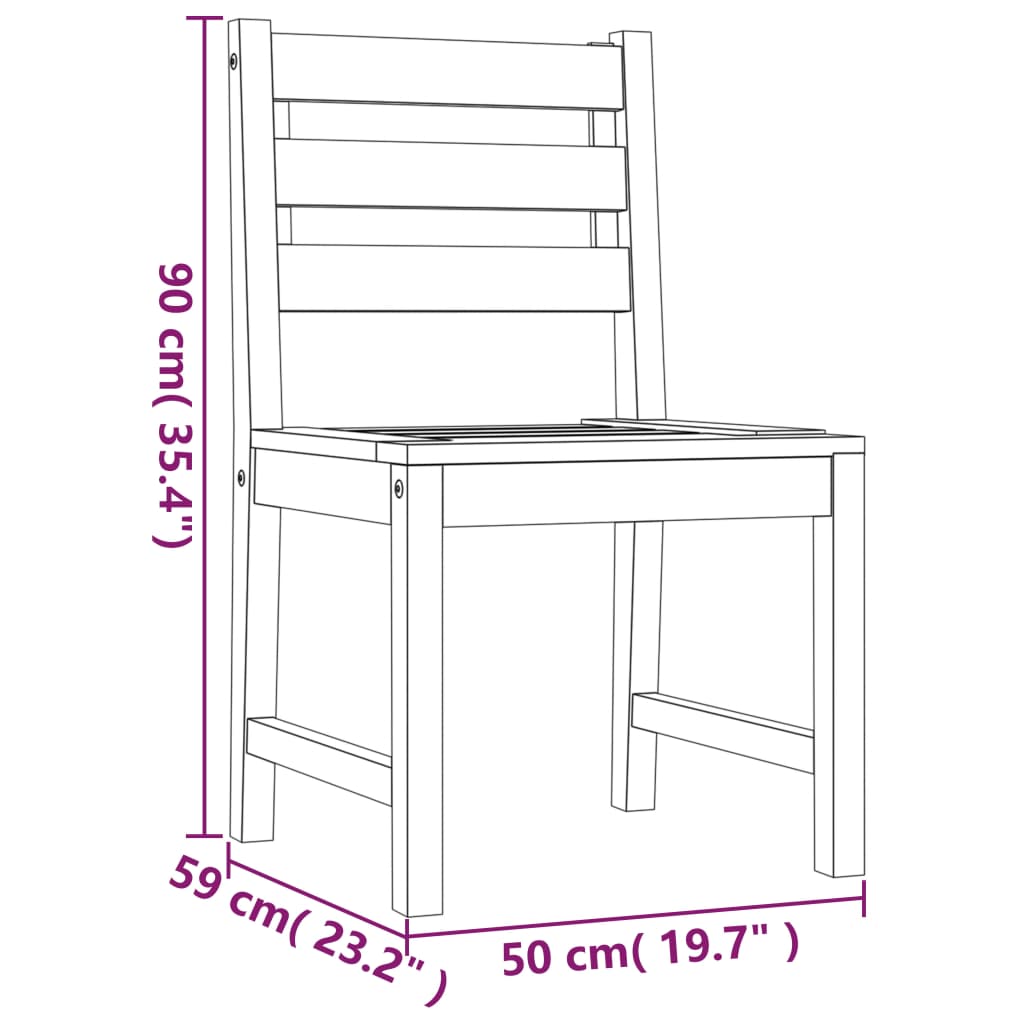 Garden Chairs 8 pcs Solid Wood Teak