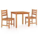 3 Piece Garden Dining Set Solid Wood Teak