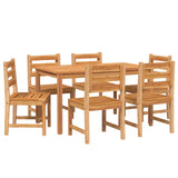 7 Piece Garden Dining Set Solid Wood Teak