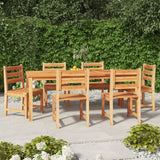 7 Piece Garden Dining Set Solid Wood Teak