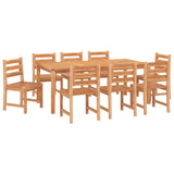 9 Piece Garden Dining Set Solid Wood Teak