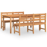 3 Piece Garden Dining Set Solid Wood Teak