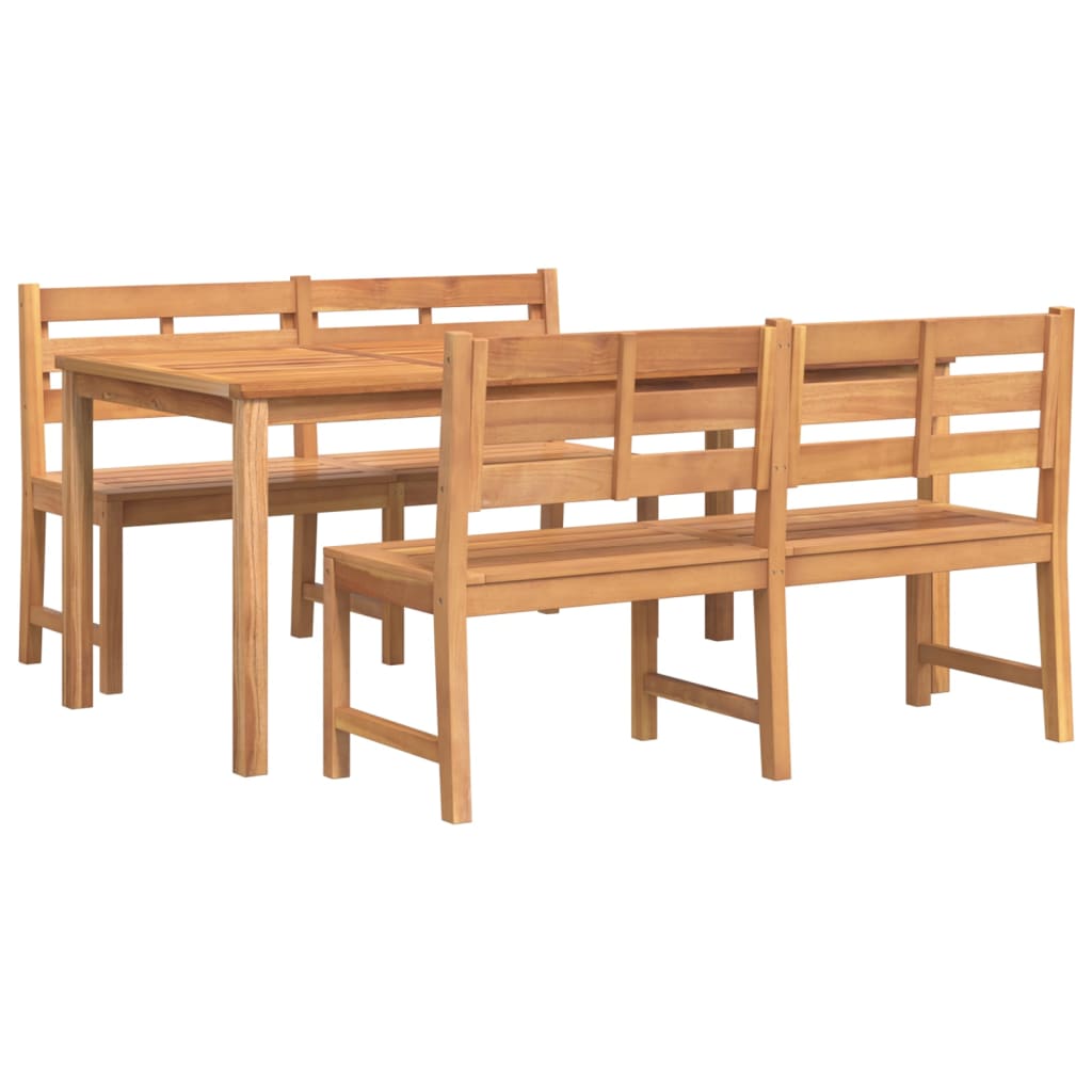 3 Piece Garden Dining Set Solid Wood Teak