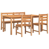 4 Piece Garden Dining Set Solid Wood Teak