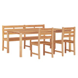 4 Piece Garden Dining Set Solid Wood Teak