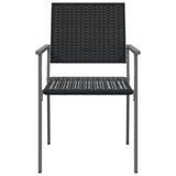 Garden Chairs 2 pcs Black 54x62.5x89 cm Poly Rattan