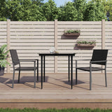 Garden Chairs 2 pcs Black 54x62.5x89 cm Poly Rattan