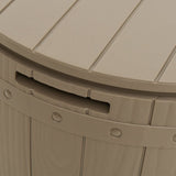 3-in-1 Garden Storage Box Light Brown Polypropylene
