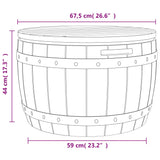 3-in-1 Garden Storage Box Light Brown Polypropylene