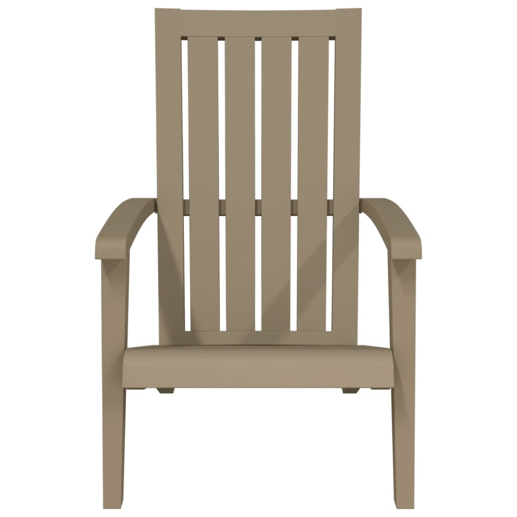 Garden Adirondack Chair Light Brown Polypropylene