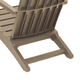 Garden Adirondack Chair Light Brown Polypropylene