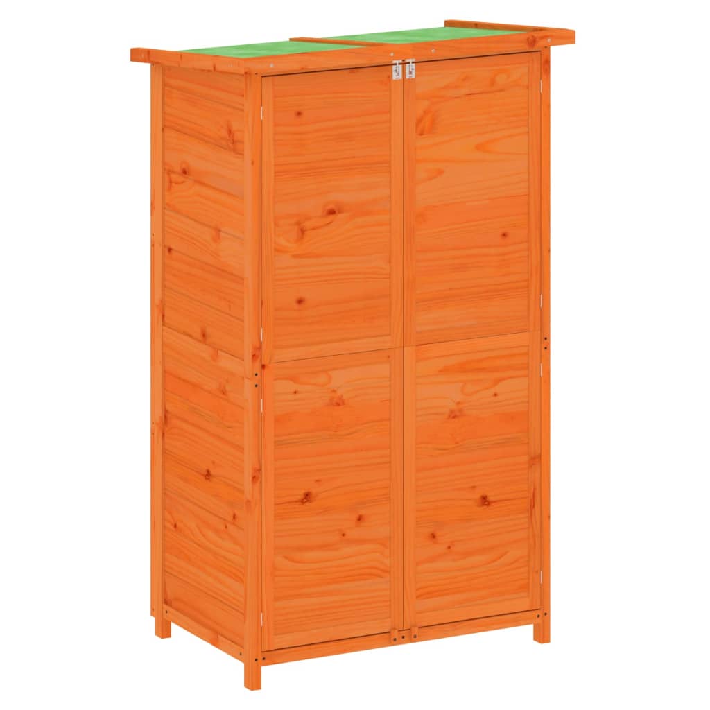 Garden Tool Shed Brown 83x57x140 cm Solid Wood Pine