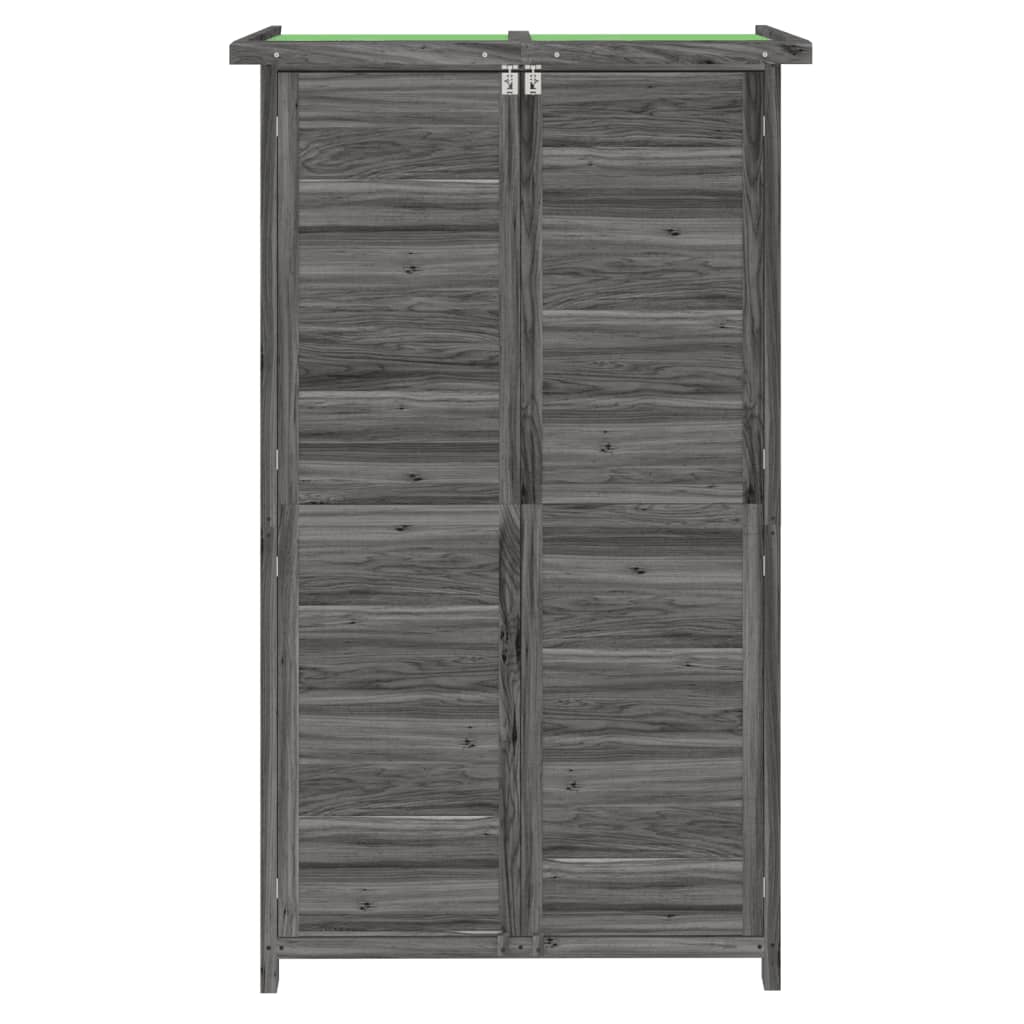 Garden Tool Shed Grey 83x57x140 cm Solid Wood Pine