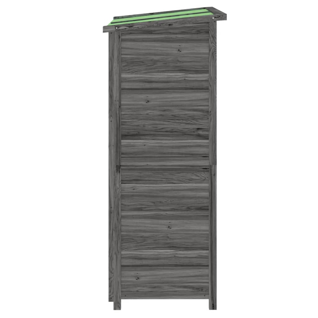 Garden Tool Shed Grey 83x57x140 cm Solid Wood Pine