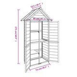 Garden Tool Shed Brown 89x52.5x175 cm Solid Wood Pine