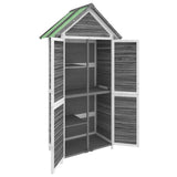 Garden Tool Shed Grey 89x52.5x175 cm Solid Wood Pine