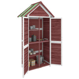 Garden Tool Shed Mocha 89x52.5x175 cm Solid Wood Pine