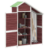 Garden Tool Shed Mocha 120x53.5x170 cm Solid Wood Pine