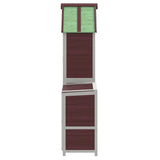 2 Piece Garden Tool Shed Set Mocha Solid Wood Pine