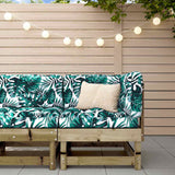 Corner Sofa with Cushions Impregnated Wood Pine