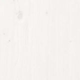 Garden Footstool with Cushion White Solid Wood Pine