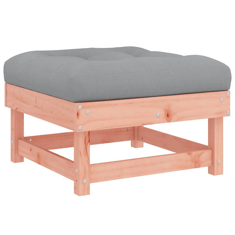 Garden Footstool with Cushion Solid Wood Douglas