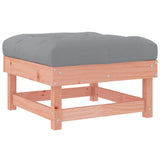 Garden Footstool with Cushion Solid Wood Douglas