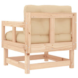 Garden Chairs with Cushions 2 pcs Solid Wood Pine