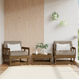 Garden Chairs with Cushions 2 pcs Honey Brown Solid Wood Pine