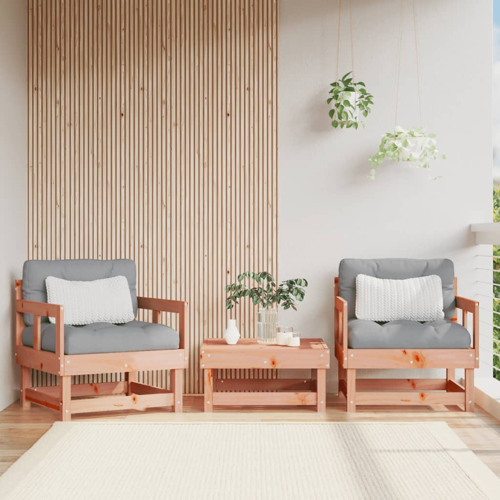 Garden Chairs with Cushions 2 pcs Solid Wood Douglas