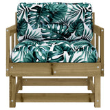 Garden Chairs with Cushions 2 pcs Impregnated Wood Pine