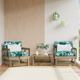 Garden Chairs with Cushions 2 pcs Impregnated Wood Pine