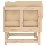 Corner Sofas with Cushions 2 pcs Solid Wood Pine