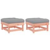Garden Footstools with Cushions 2pcs Solid Wood Douglas