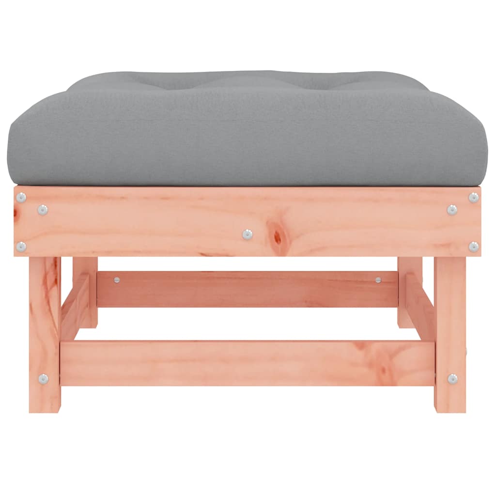 Garden Footstools with Cushions 2pcs Solid Wood Douglas