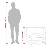 Corner Sofa with Cushions White Solid Wood Pine