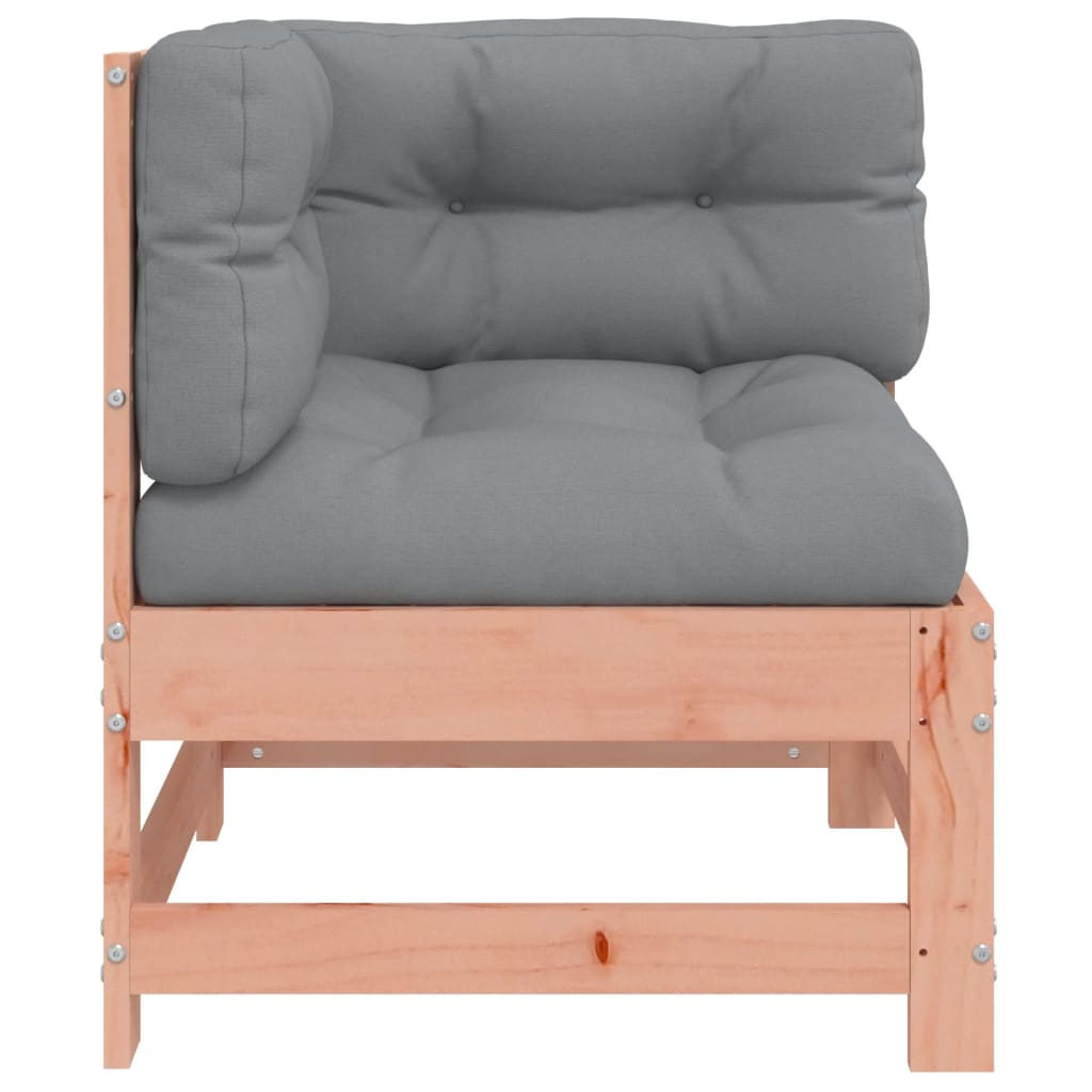 Corner Sofa with Cushions Solid Wood Douglas