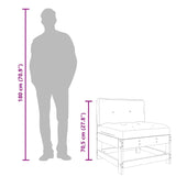 Middle Sofa with Cushions Solid Wood Douglas