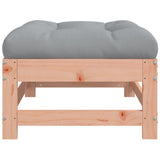Garden Footstool with Cushion Solid Wood Douglas