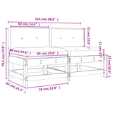 Middle Sofas with Cushions 2 pcs Impregnated Wood Pine