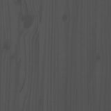 Garden Footstools with Cushions 2pcs Grey Solid Wood Pine