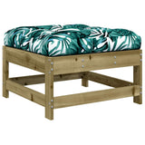 Garden Footstools with Cushions 2pcs Impregnated Wood Pine