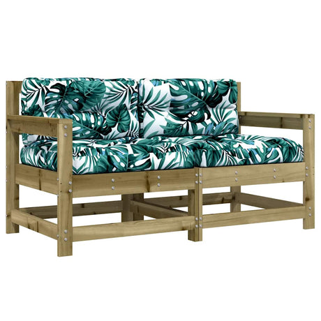 Garden Chairs with Cushions 2 pcs Impregnated Wood Pine