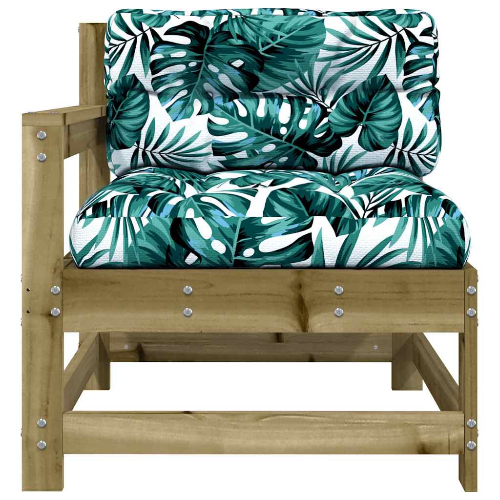 Garden Chairs with Cushions 2 pcs Impregnated Wood Pine