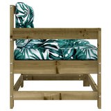 Garden Chairs with Cushions 2 pcs Impregnated Wood Pine
