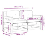 Garden Chairs with Cushions 2 pcs Impregnated Wood Pine