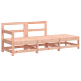 3 Piece Garden Lounge Set with Cushions Solid Wood Douglas