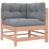 Corner Sofa with Cushions Solid Wood Douglas