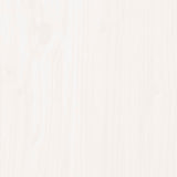 Garden Footstool with Cushion White Solid Wood Pine