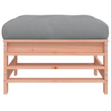 Garden Footstool with Cushion Solid Wood Douglas